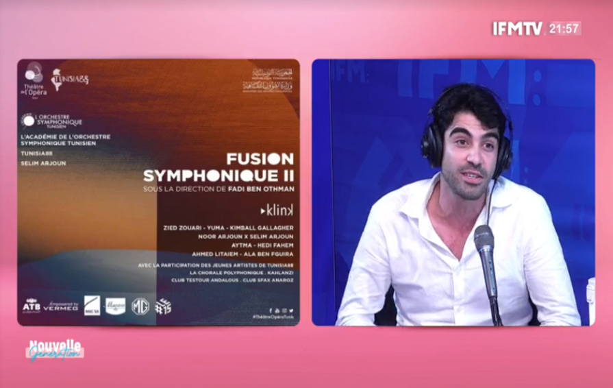 IFM :Promotion du spectacle FUSION SYMPHONIQUE, produit par le Théâtre de l’Opéra, Tunisia88 et KLINK